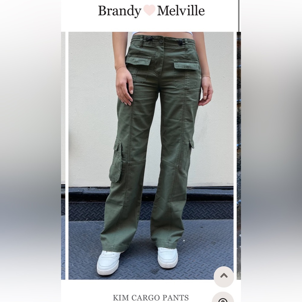 John Galt (Brandy Melville) Green Kim Cargo pants